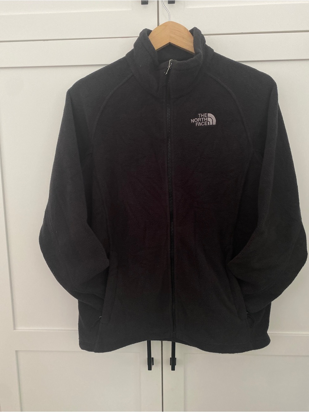 The North Face Black Lightweight Full-Zip Thick Fleece Jacket Warm Size Large